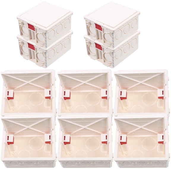 Zehuanyu 10 Sets Wall Socket Boxes 86 Type Wall Socket Mounting Box Socket Junction Boxes