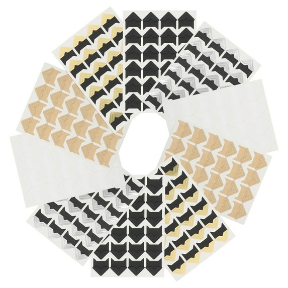 10 Sheets Self Adhesive Photo Corners Stickers for DIY Scrapbooking Picture Albums