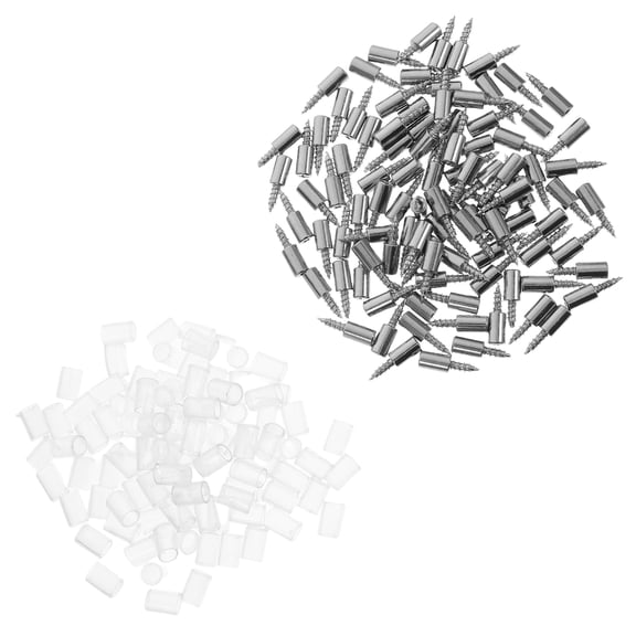 100pcs Self Tapping Screws for Cabinet Laminate Support Metal Shelf Pegs Secure Kitchen Closet Shelves Nails