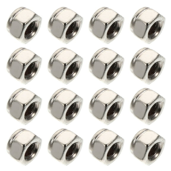 Zehuanyu 100 Pcs Carbon Steel Nut Hexagonal Angle Grinder Lock Locknuts Silver