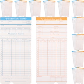 YOSADIER English Edition Time Cards for Employee Attendance Tracking and Office Use, Paper Sheets