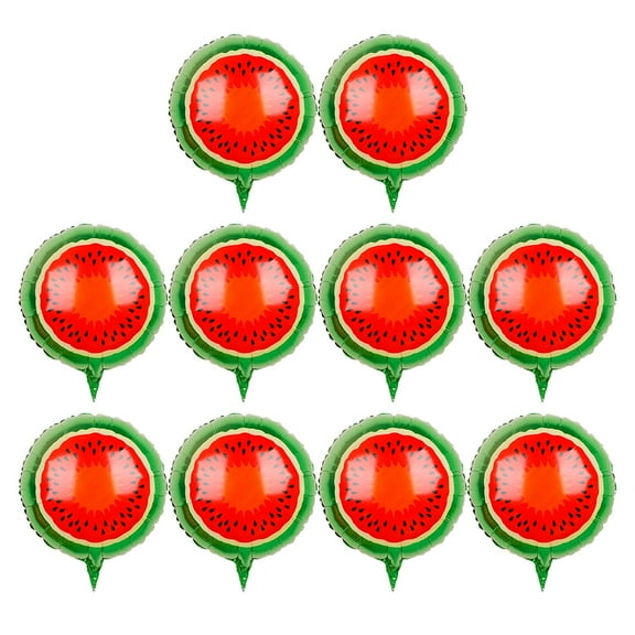 Zehuanyu 10pcs 18-inch Party Foil Balloon Cartoon Fruit Mylar Balloons for Birthday Wedding Decoration (Watermelon)