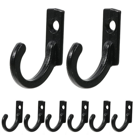 Black Zinc Alloy Wall Hooks for Home Use 10pcs Heavy Duty Decorative Wall Mount Hooks
