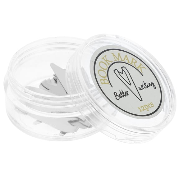 Zehuanyu 12 Pcs Display Stand Brackets Bookmark Folder 2.50X1.50X0.10CM Silver