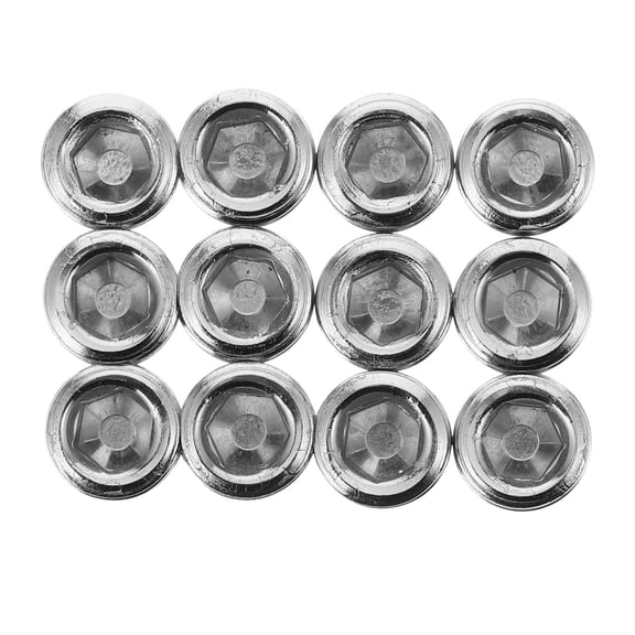 Zehuanyu 12 Pcs Hex Plug Fitting Hexagon Plug Pipe Plug 0.5X0.5CM Silver