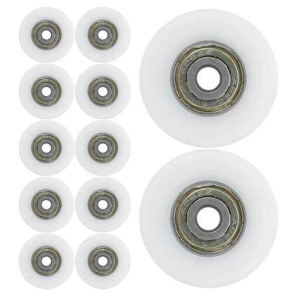 Zehuanyu 12 Pcs Pulley Bearing Ball Pulleys Fixture Bracket Kit White