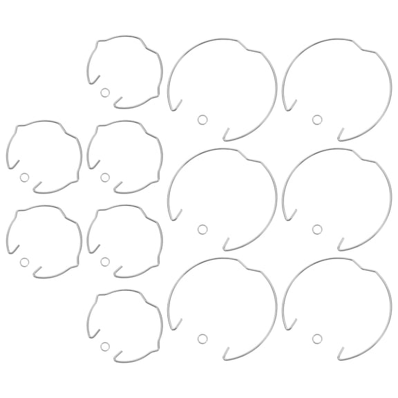 Hytrove Clips Manganese Steel For Living Room 12Pcs 1.97X1.81X0.08In