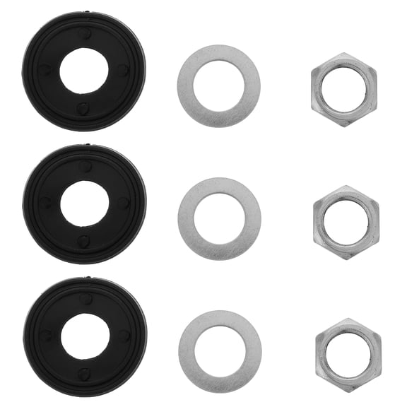 Zehuanyu 12 Sets Clock Movement Repair Replacement Kit Nut Wall Gaskets Quartz Silver