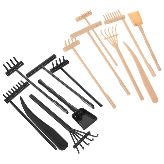 Zehuanyu 14-Piece Terrarium Sand Rake Set, 14x6.2x0.8CM, Mini Garden Tool Kit for and Plant Decoration