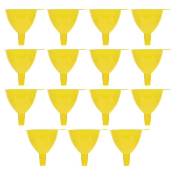 Zehuanyu 15 Pcs Nut Tray Waterproof Protective Case Plastic Funnel Small Yellow
