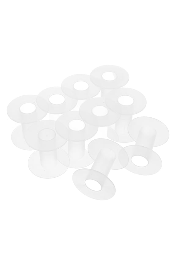 15Pcs Transparent Plastic Sewing Supplies Spools for ng Wire and Ribbon Winding