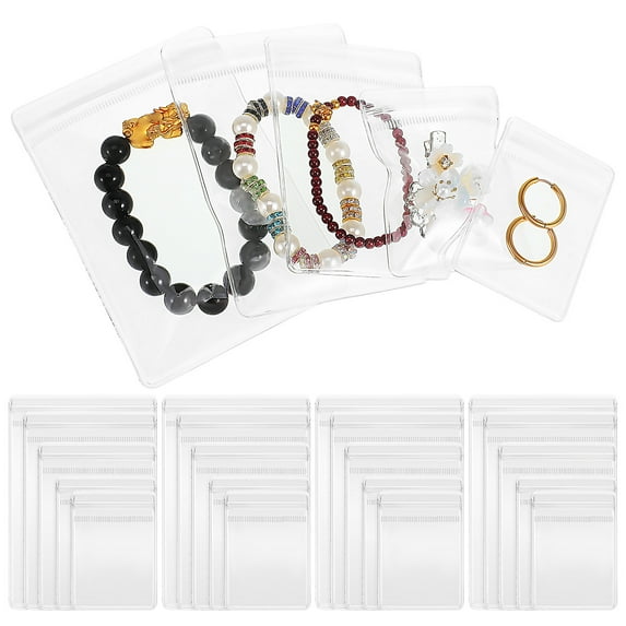 Transparent PVC Jewelry Bags for Storage Use Self Seal Protective Cases with High Transparency