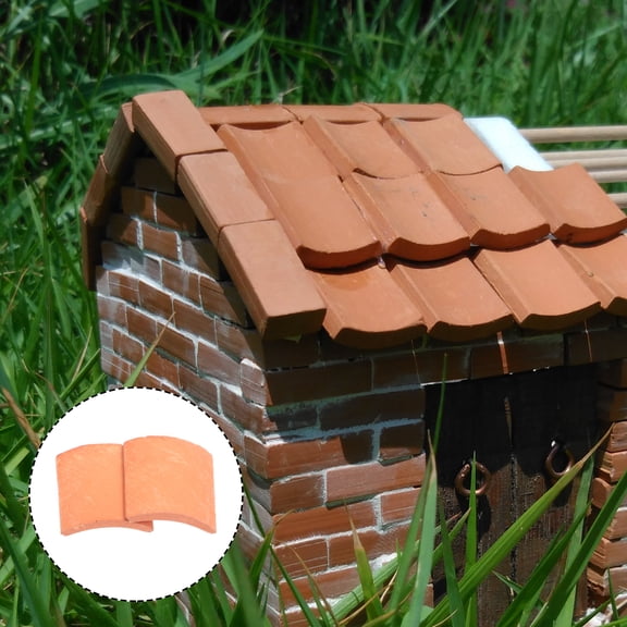 Zehuanyu 160-Piece Miniature Roof Tiles Set for Model Houses, Craft Projects, Small Simulated Roof Tile Pieces