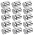 thumbnail image 1 of Zehuanyu 18 Pcs Steel Screws Stainless Steel Glass Mirror Nails 2.80X1.90X1.90CM Silver, 1 of 8