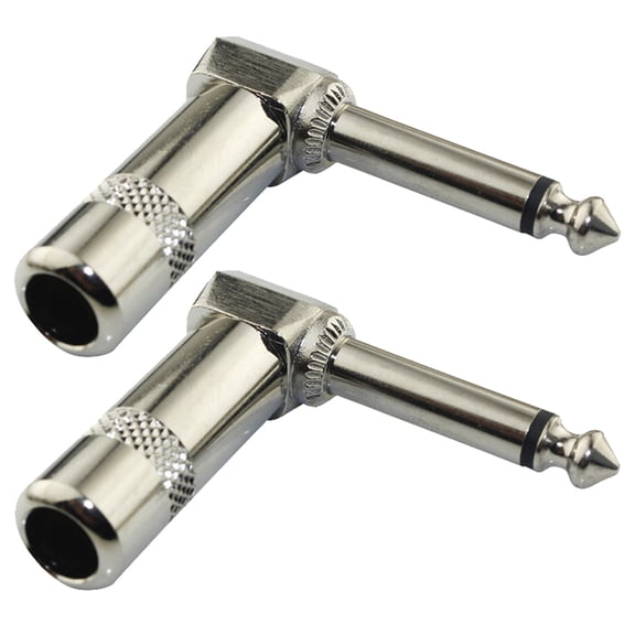 Zehuanyu  2 PCS Cable Plug Nickel-plated Electric Guitar Connecting Wire Connection