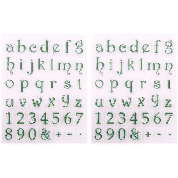 DEEPCRAFF Scrapbooking Stamps Green TPR 2Pcs 7.1x5.5in