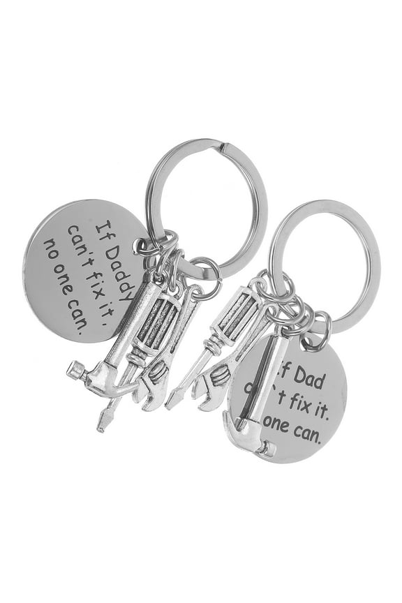 2 Pcs Boiler Pressure Key Retractable Keychain Father's Day Dad