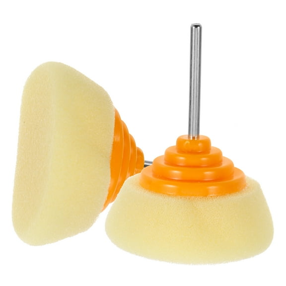 Zehuanyu 2 Pcs Buffer Drill Attachment Polishing Kit Buffers Polisher for Car Detailing Yellow