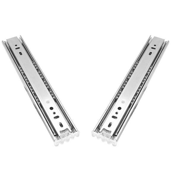 Zehuanyu  2 Pcs Closet Extension Sliding Rail Cutouts Door Slider Silver