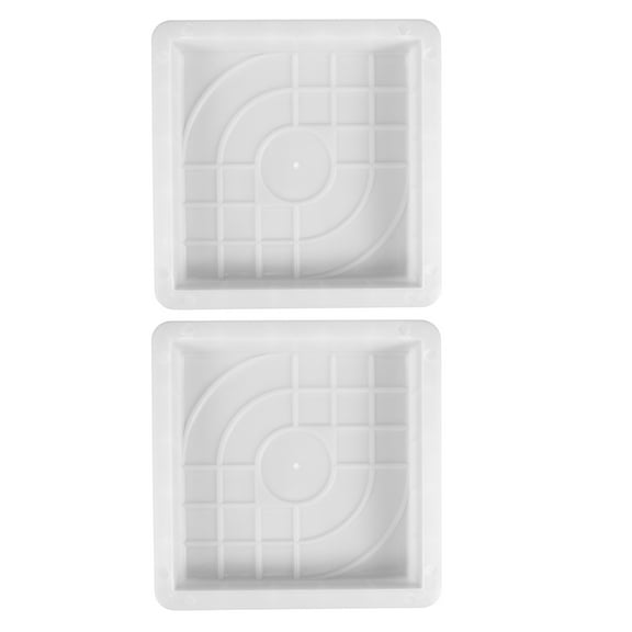 Zehuanyu 2 Pcs Color Brick Mold Concrete Paver Forms Walkways Grass White