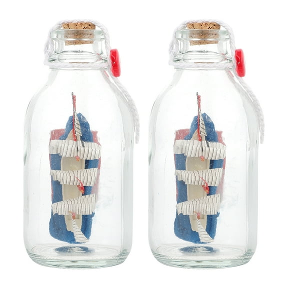 Zehuanyu 2 Pcs Drifting Bottle Bud Vases Mini Tequila Bottles Flask Decorations
