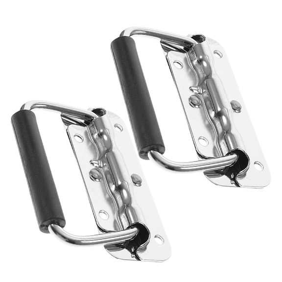 ORDDIART Set of 2 Chest Case Handles with Comfortable Rubber Grip for Industrial and Tool Storage Boxes