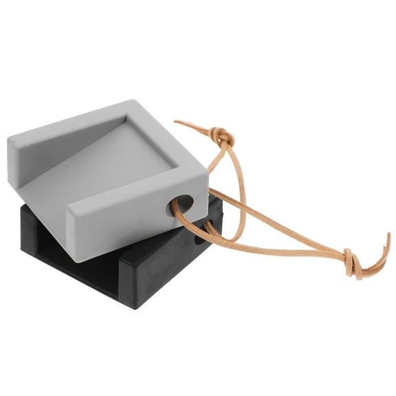 HEMOTON 2pcs Soft Door Stopper Wedge Rubber Door Stops for Bottom of Heavy Duty Stackable Use on Tile Concrete Carpet Wooden Floor