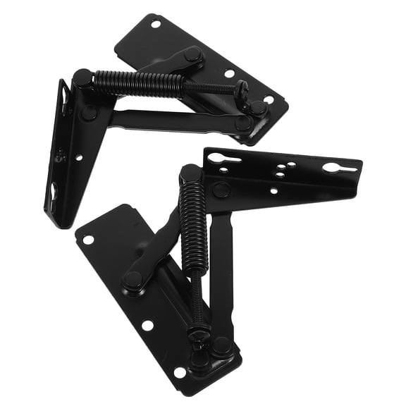 Zehuanyu 2 Pcs Hinge Lid Bracket Folding Hinges Heavy Duty Decoration Door Frame Towel Clothes Hanger Black