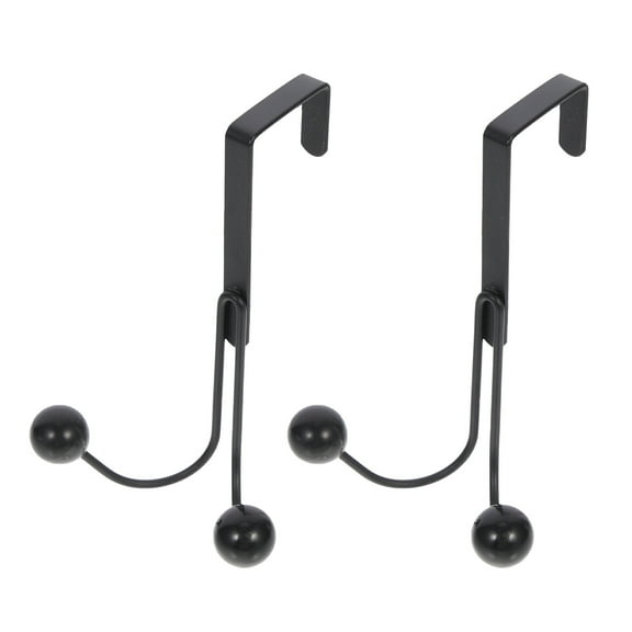 RENACLIPY Nordic Style Black Coat Hooks High-Manganese Steel PP Material Wall Mount 2 Pieces for Home Organization