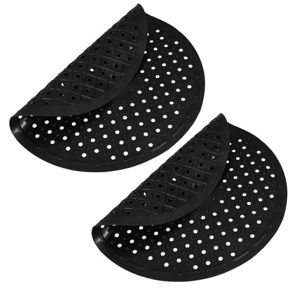 2pcs Rubber Sink Liner Draining Mat Sink Cover Rubber Mat for Farmhouse Sink Grid Rubber Drain Mat Sink Cover Rubber Dish Mat