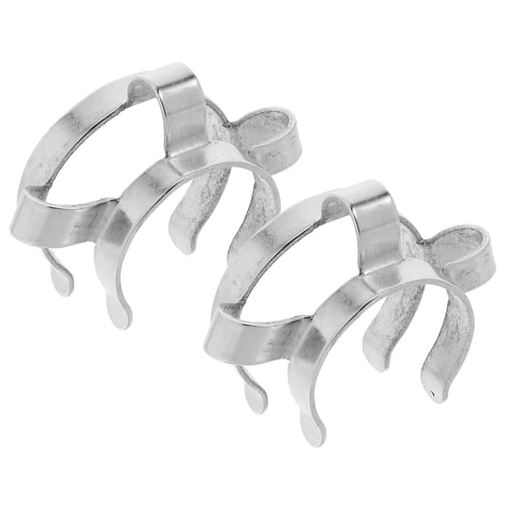 Zehuanyu  2 Pcs Joints Labs Connectors Mounting Clips for Glass Taper Silver