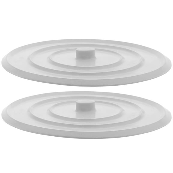 Zehuanyu  2 Pcs Kitchen Sink Stopper Rubber Homemade Rain Barrel Waterproof Stickers High Flow White