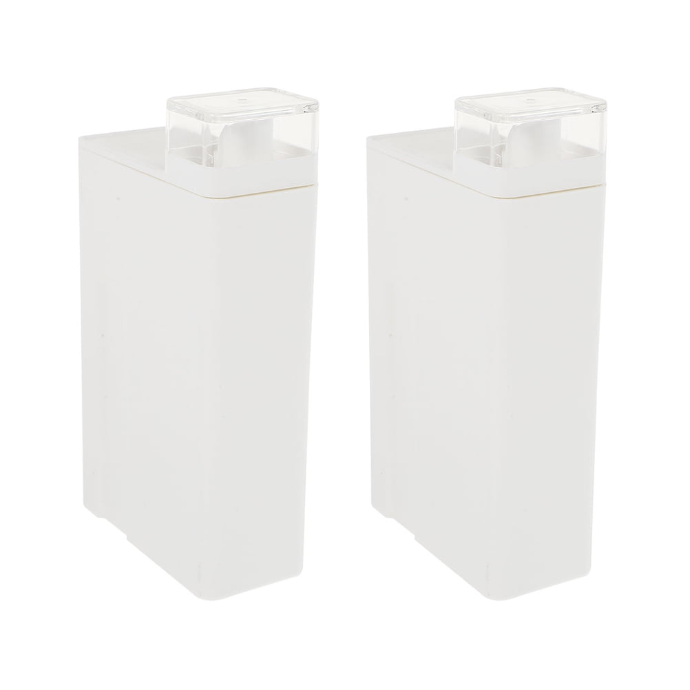 Zehuanyu  2 Pcs Laundry Detergent Bottle Pump Liquid Powder Container Hand Sanitizer Dispenser White
