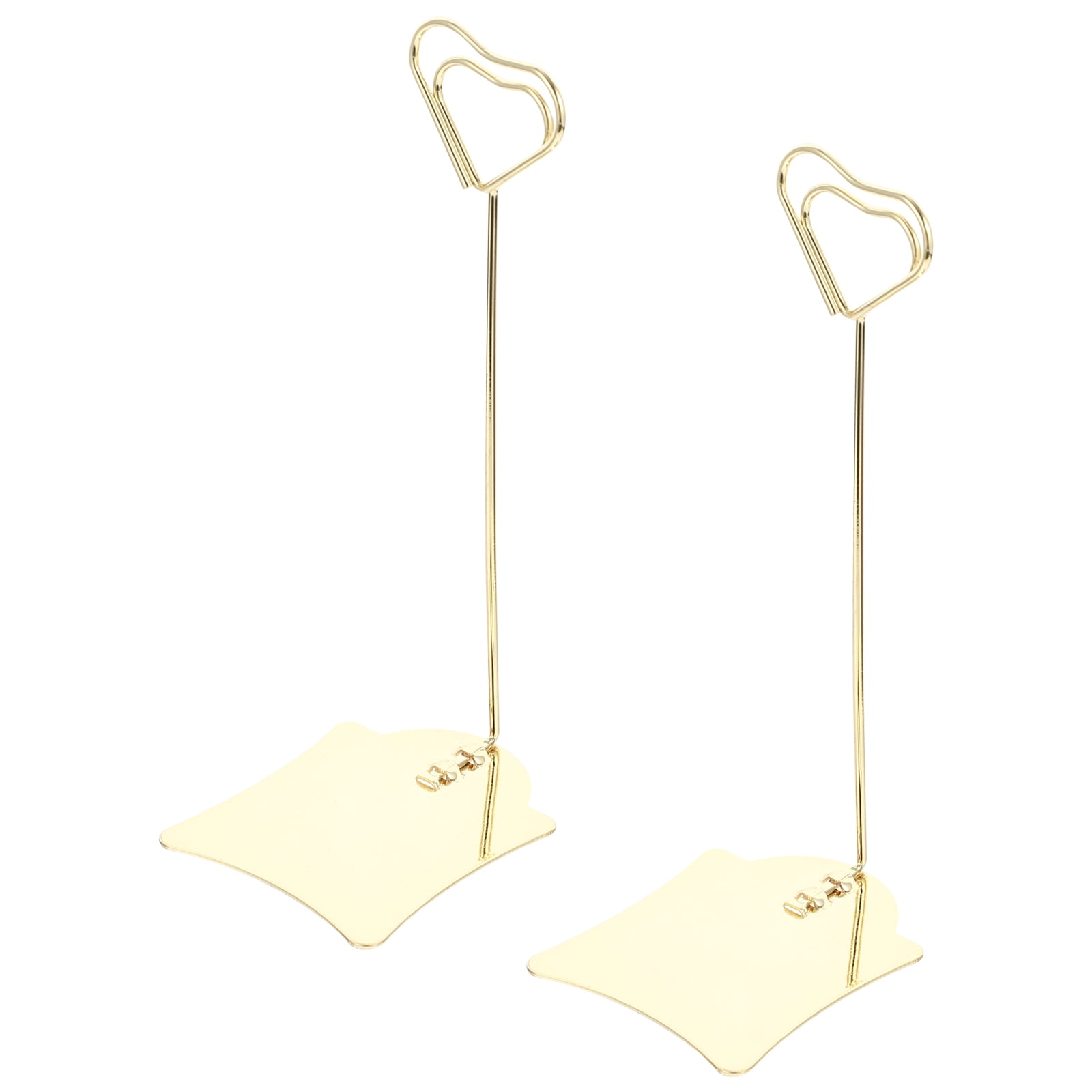 Zehuanyu 2 Pcs Menu Clips Coffee Table Decor Jewelry Tray Office Golden ...