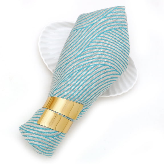 Zehuanyu  2 Pcs Modern Napkin Rings Party Serviette Buckles Golden