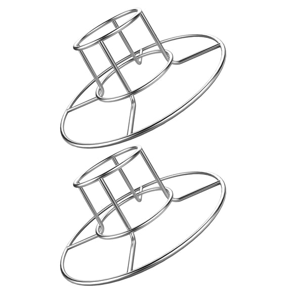 RENACLIPY 2Pcs Durable Stainless Steel Bbq Chicken Rack with Easy Carry Round Beer Stand for Outdoor Use