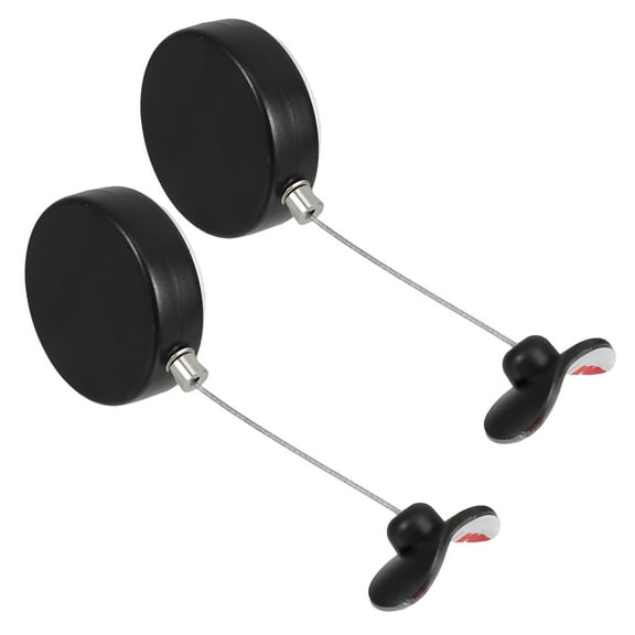 Zehuanyu 2 Pcs Retractable Security Cable Gaming Controller Lock Automatic Reel Travel Black