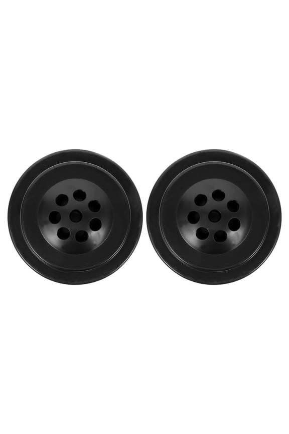 2 Pcs Special-shaped Keychain Flag Socket 6.40X6.40X2.50CM Black