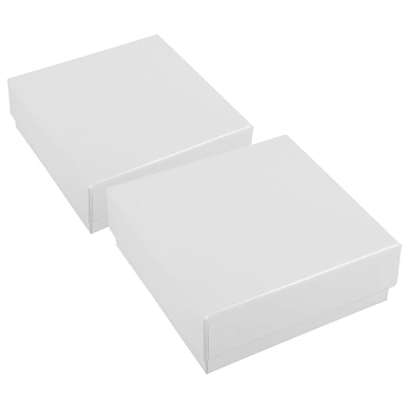 Zehuanyu 2 Pcs Storage Boxes with Lids Widened Side Support Increased White