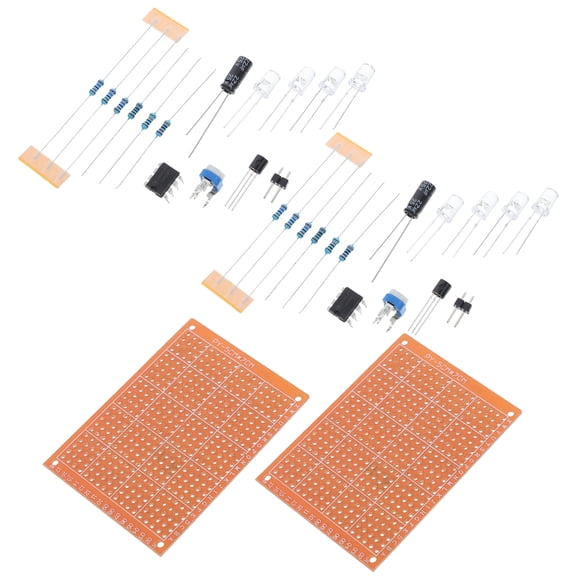 Zehuanyu 2 Sets Soldering Practice Kit For Students Breathing Light Diy Soldering Project Practice Suite Component Welding Learning Kit For Students