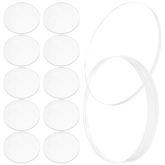 Zehuanyu 20 Pcs Circle Board for Sign Clear Discs Crafts Transparent Acrylic Sheet