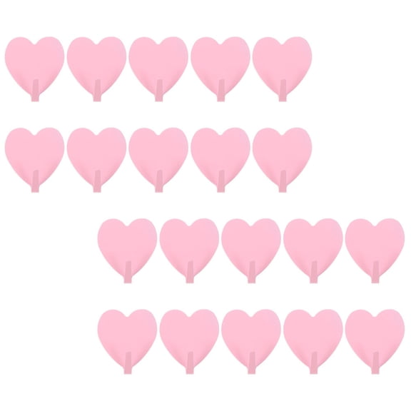 Zehuanyu 20 Pcs Love Sticky Hook Hooks Hangers Pink Heavy Duty Office
