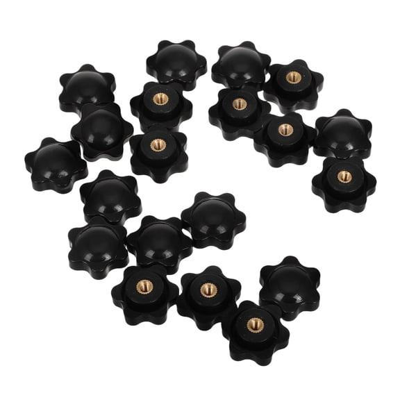 SOPOTUTU 20Pcs Industrial Hexagon Knobs with Brass Core Metal Fasteners