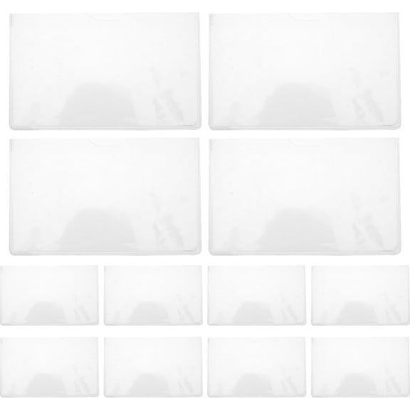 Zehuanyu 20 Pcs Protective Case ID Card Protector Sticker Student Transparent