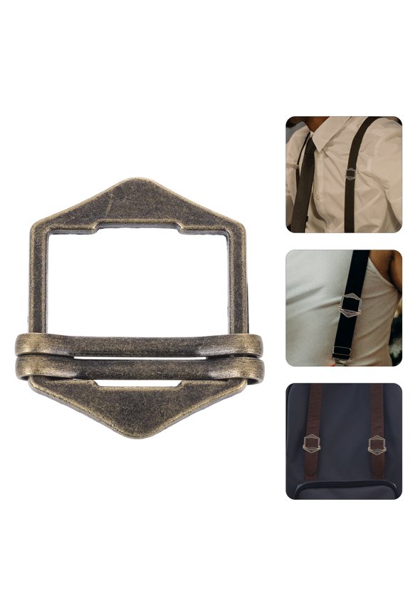 SOPOTUTU Metal Slide Buckles 3 x 0.8in Bronze Zinc Alloy Set for Crafts, Bags, Straps, Projects, and Accessories