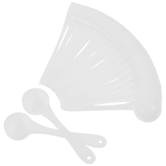 ORDDIART Portable Measuring Spoon Plastic White For Personal Use 20Set 3.7X0.9X0.7In