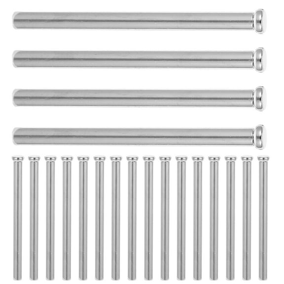 Zehuanyu 20 Sets Flat Metal Brackets Hanging Sign Removable Mats Silver