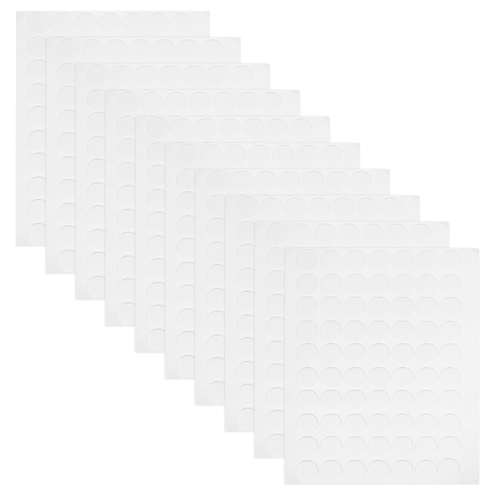 Zehuanyu 20 Sheet Stickers Double-sided Adhesive Pad 1.70X1.70X0.20CM Transparent