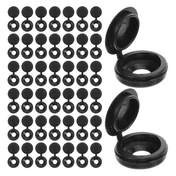 200pcs Plastic Hinged Screw Caps Decorative Cover for Screw Hole Flip Top Screw Cover Set