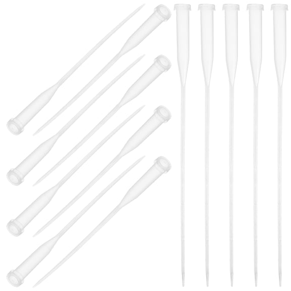 Zehuanyu 25 Pcs Double-layer Cake Stand Flower Tube 30.00X1.50X1.50CM White